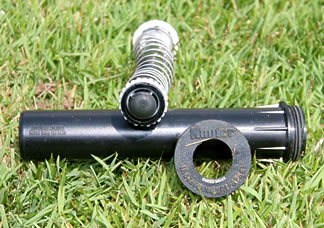 checkvalve Check valve installed in a pop-up sprinkler head