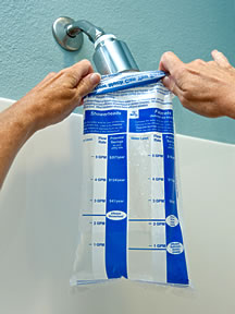 showerheadflowbagtest Testing a showerhead using a flow bag