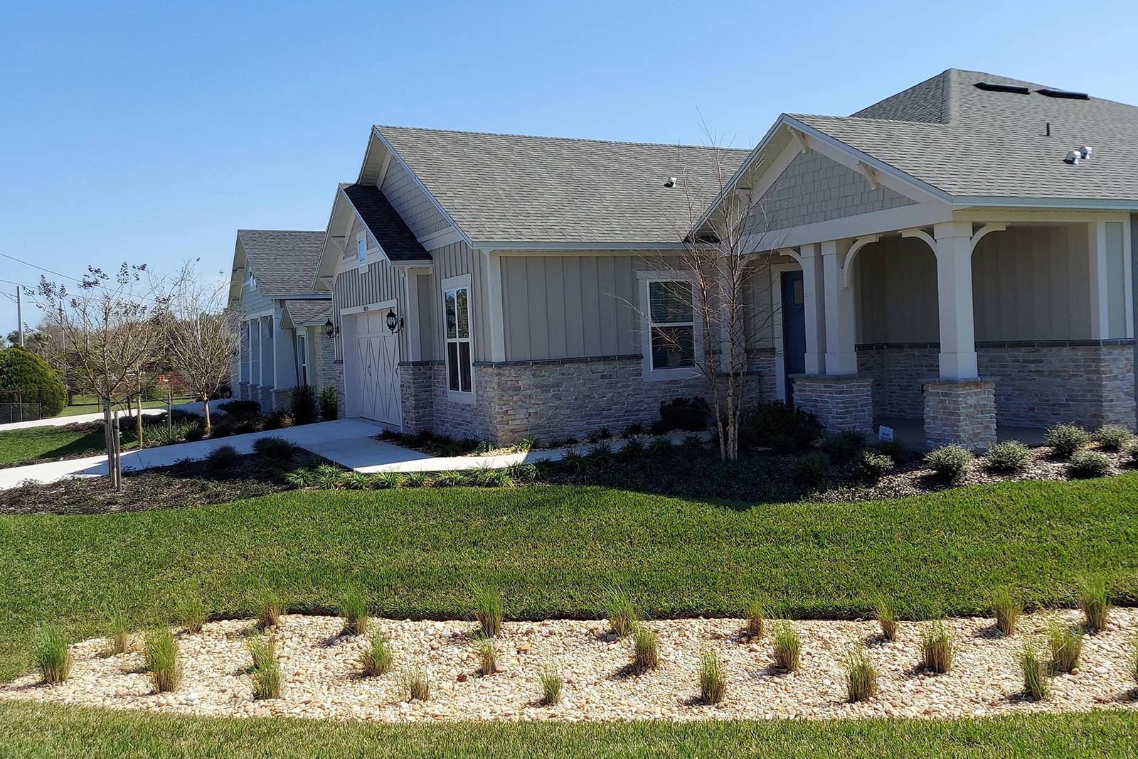House with a neat front yard landscape